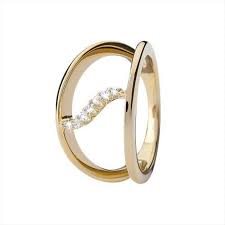 Christina Jewelry & Watches - Topaz Wave Ring - forgyldt sølv